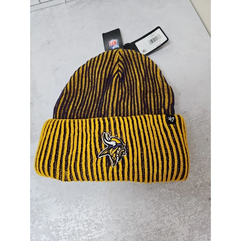 NFL Minnesota Vikings Beanie Cuffed 47 Brand New With Tags